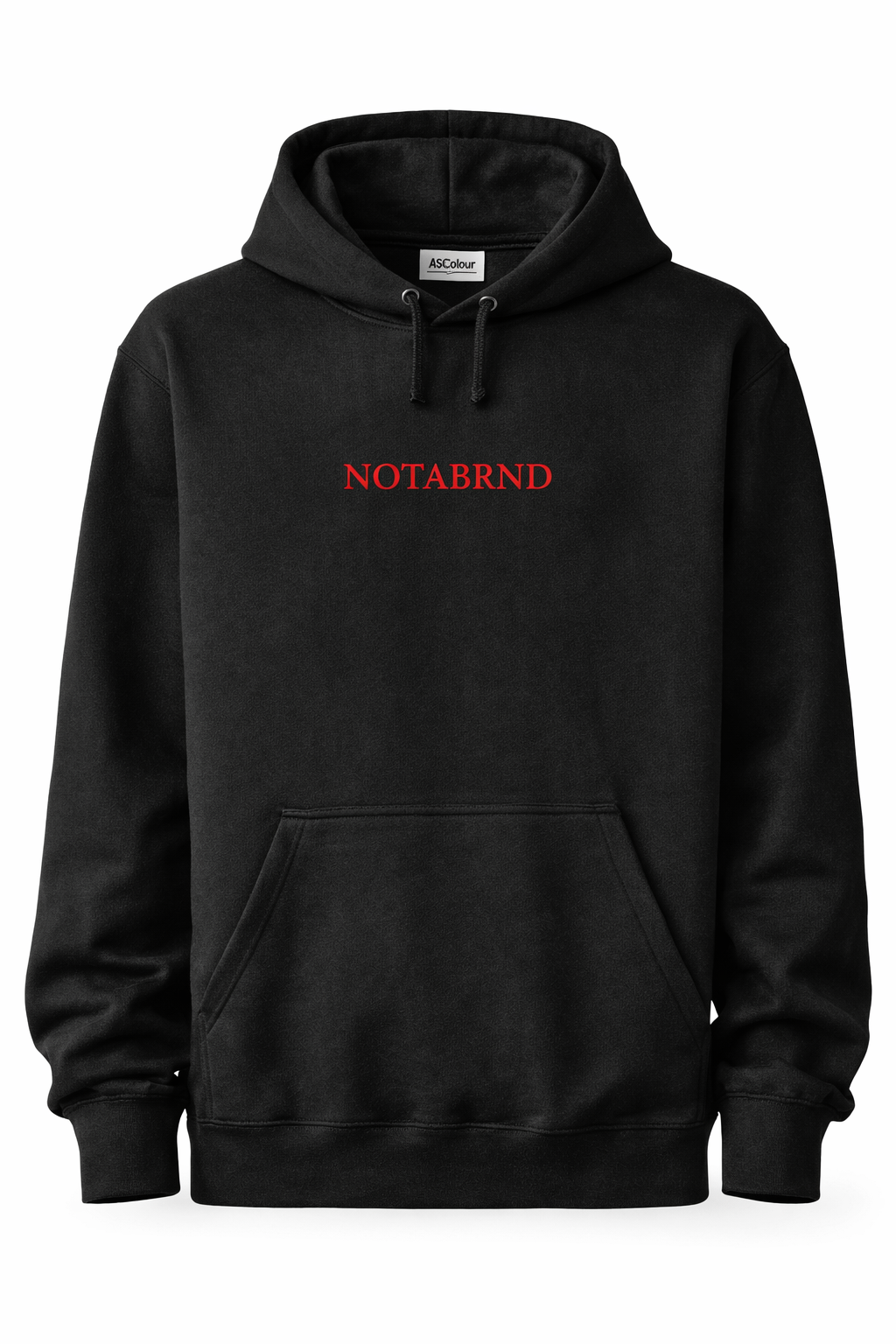 NOTABRND Black Hoodie - Red Embroidery